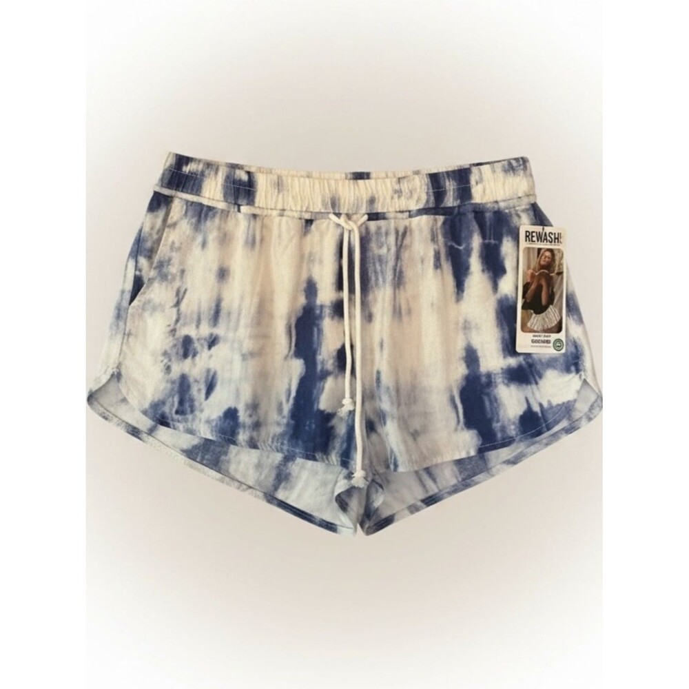 Rewash Indigo Tie Dye Lounge Shorts Women’s L Festival Beach NWT